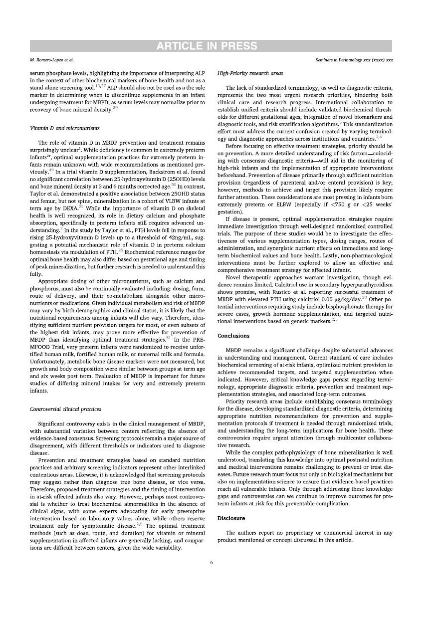Metabolic bone disease of prematurity article, page 6 of 8