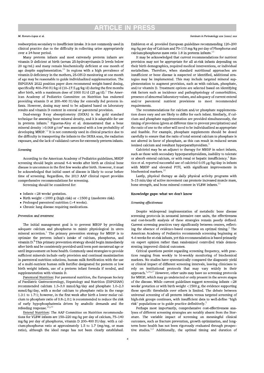 Metabolic bone disease of prematurity article, page 4 of 8