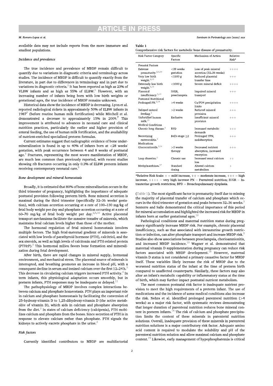 Metabolic bone disease of prematurity article, page 2 of 8