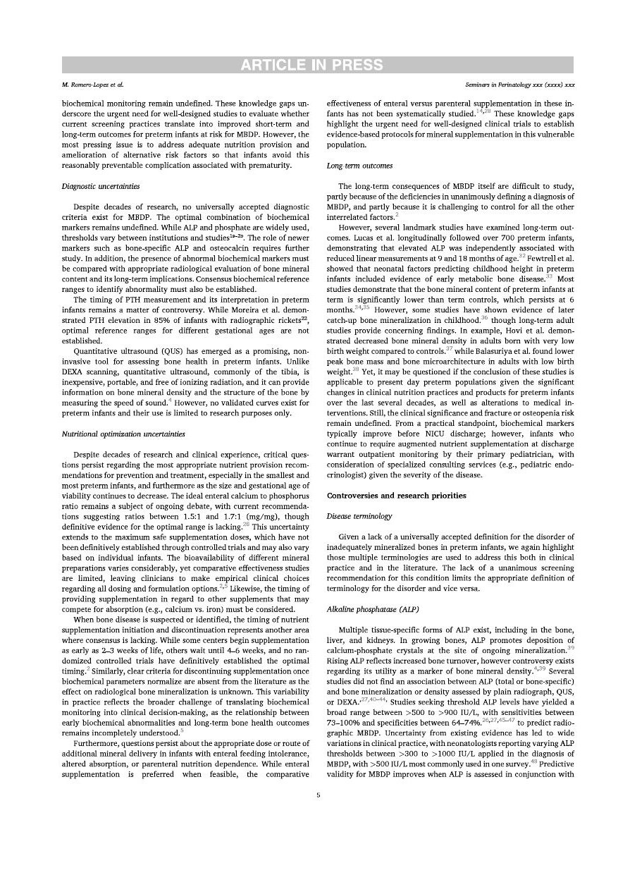Metabolic bone disease of prematurity article, page 5 of 8