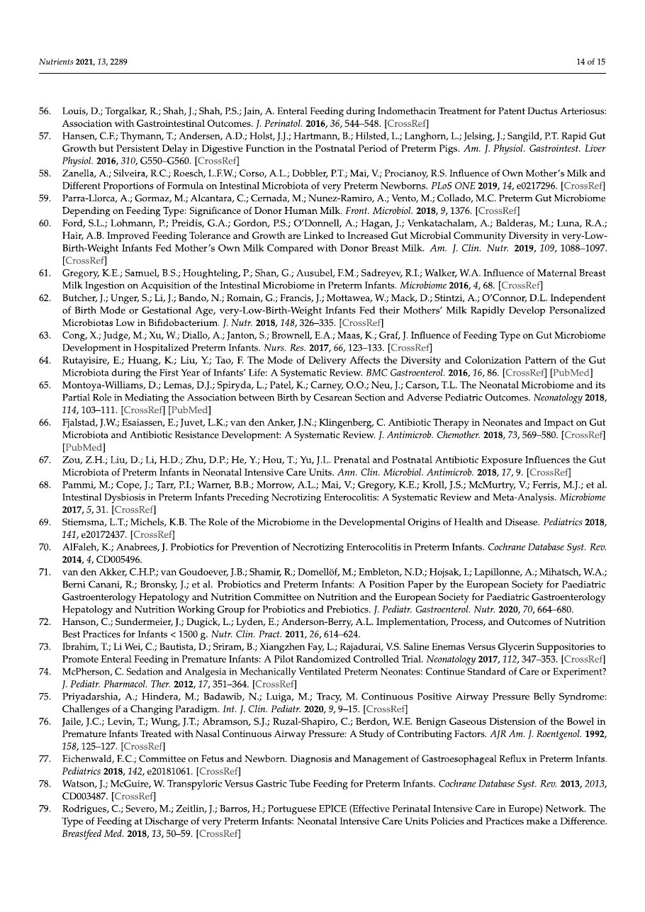 Early Enteral Feeding article, page 14 of 15