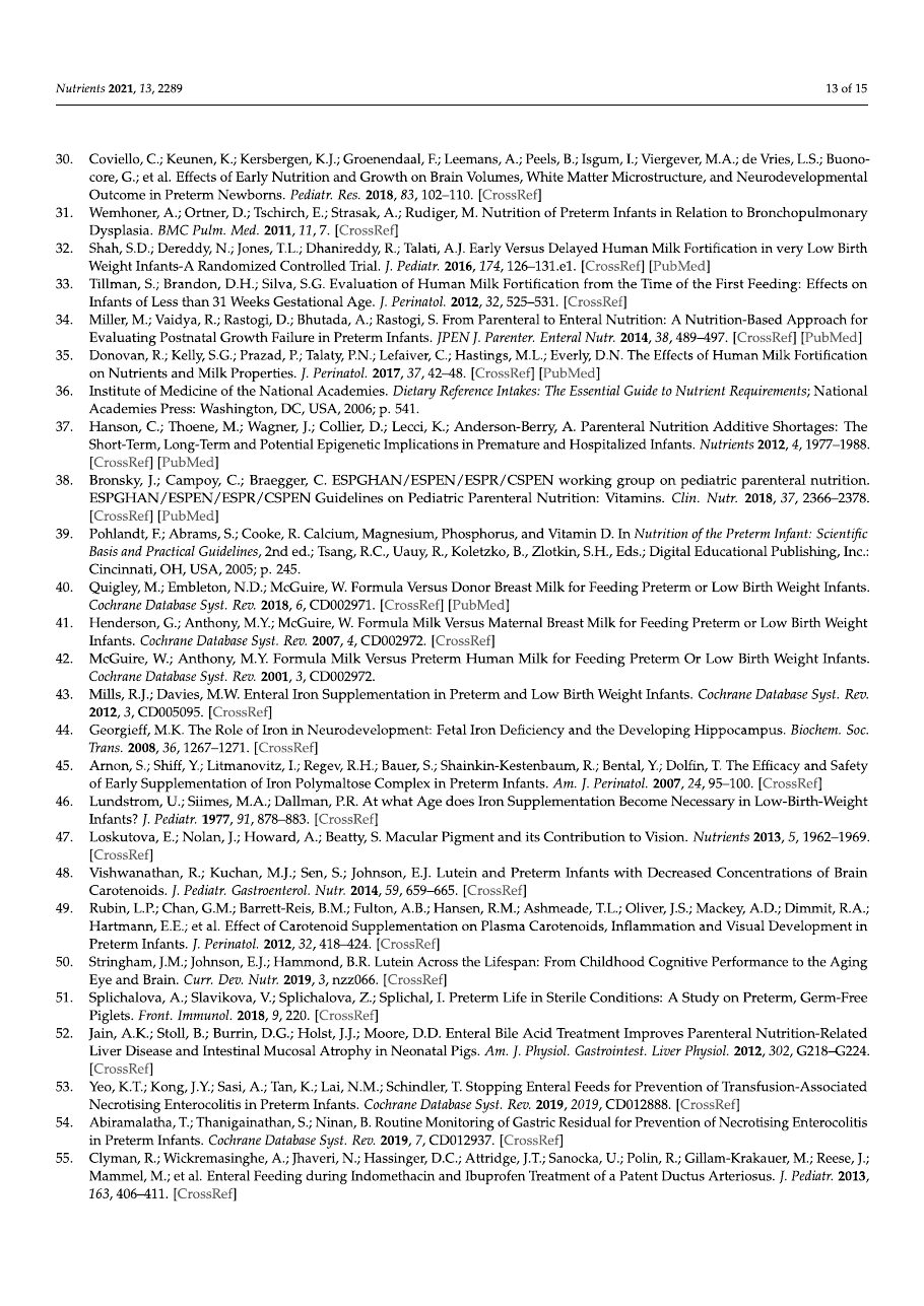 Early Enteral Feeding article, page 13 of 15