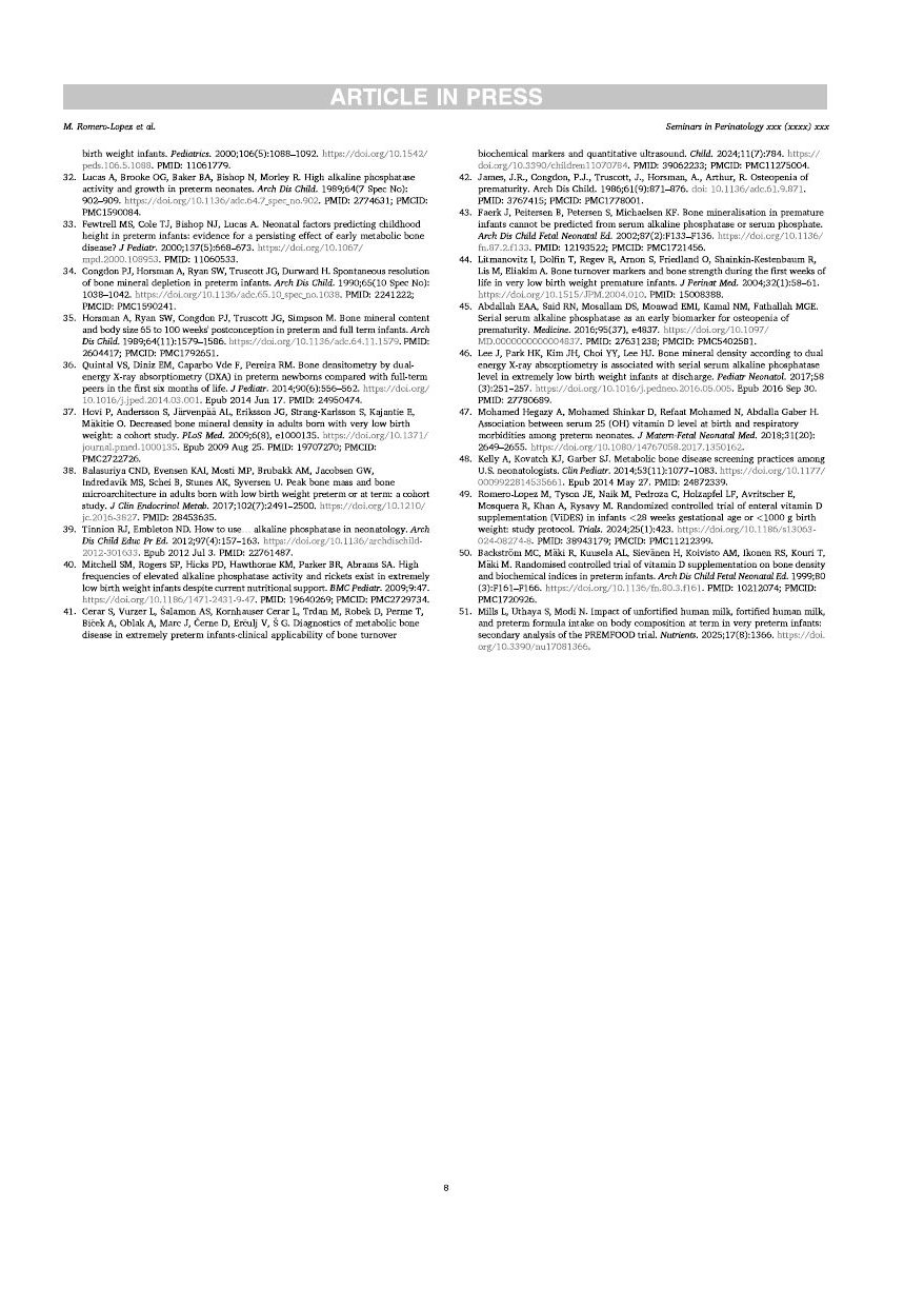 Metabolic bone disease of prematurity article, page 8 of 8